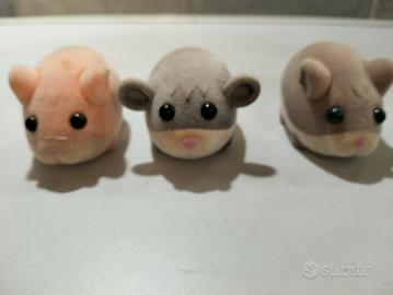 tris piccoli criceti movimento a molla