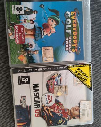 PS3 NASCAR 09 e everybody's golf