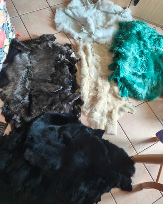 pelle di capra vera  con  pelo morbido