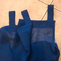 Tende blu reale con passanti