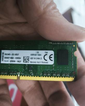RAM DDR3 2x4 GB (8 GB totali): Samsung-Kingstone