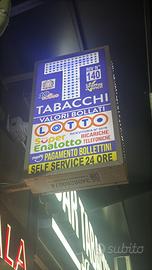 Tabella bandiera sigla T tabaccheria