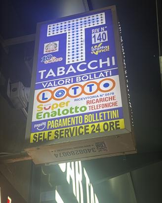 Tabella bandiera sigla T tabaccheria