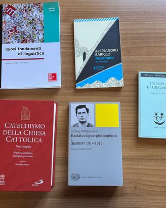 Libri (Simone, Baricco, Wittgenstein, Gilgames)