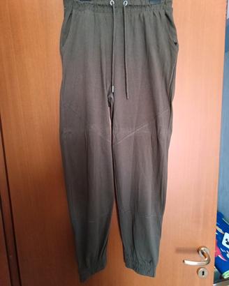 pantalone tuta tg M verde militare