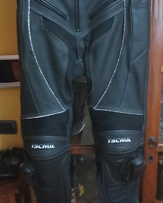 pantalone moto in pelle
