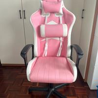 Sedia gaming rosa