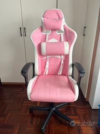 Sedia gaming rosa