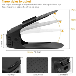 Amzdeal Scarpiera Regolabile Salvaspazio
