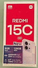 NUOVO Xiaomi Redmi 15C 8/128 GB Midnight Black 5G