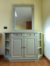 Consolle stile shabby chic + specchio abbinato