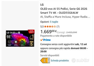 LG OLED evo AI 55 , G6 Smart TV 4K - OLED55G64LW 