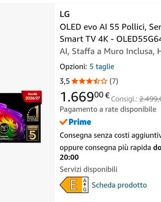 LG OLED evo AI 55 , G6 Smart TV 4K - OLED55G64LW 