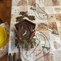 Orologio a cucù a pendolo foresta nera 1950