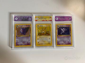 Lotto Pokémon vintage fossil prima edizione Graad