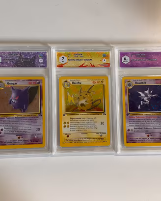Lotto Pokémon vintage fossil prima edizione Graad