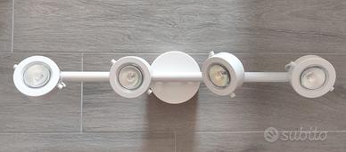 Faretto, 4 punti luce, bianco.