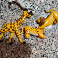 4x animali  savana snodabili per bambini
