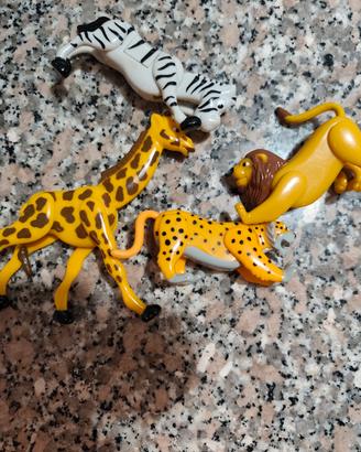 4x animali  savana snodabili per bambini