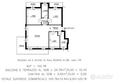Trilocale vicino a scuole in centro