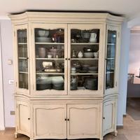 Credenza Cristalliera stile Shabby Chic in legno
