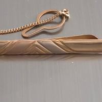 ferma cravatta  tricolore oro 18 kt 750 