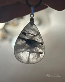 Ciondolo Quarzo Tormalinato