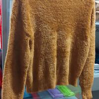 maglione morbido effetto orsetto marrone. Taglia M
