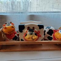 porta sale e pepe e tovaglioli in ceramica elegno