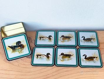 Set 6 sotto bicchieri Giordano 1986 Vintage 