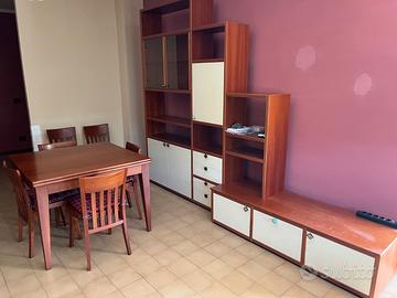 Composizione soggiorno Poliform in legno ciliegio