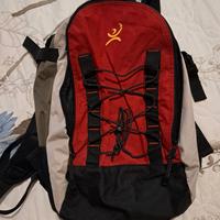 zaino 2 tasche laterali, 2 scomparti, tasca intern