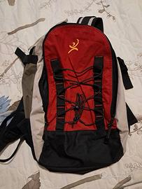 zaino 2 tasche laterali, 2 scomparti, tasca intern