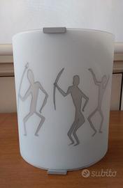 lampada vetro satinato applique nuovissima