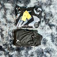 Tuta sportiva, calcio nera, grigia, unisex M