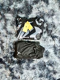 Tuta sportiva, calcio nera, grigia, unisex M