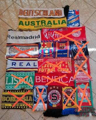 Foulard tifosi calcio Real Barca Benfica Borussia