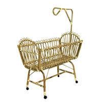 Culla in vimini con ruote – imbottitura inclusa