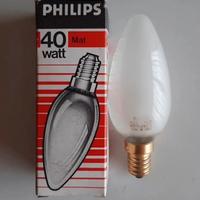 20pz Lampadine candela smerigliata 40w Philips