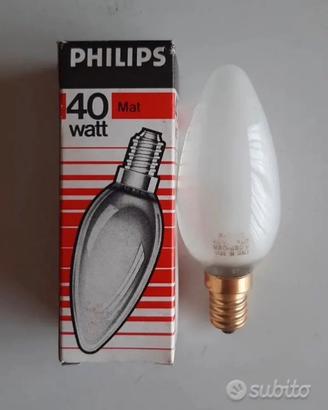 20pz Lampadine candela smerigliata 40w Philips