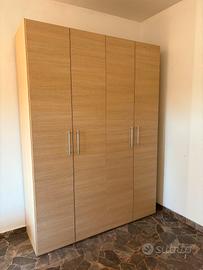 Armadio 4 ante effetto rovere – 180 × 60 × 246 cm