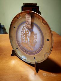 Piatto Morbelli Arte Autunno Porcellana /oro 24kt