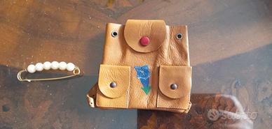 portamonete cuoio vintage + cintura strass