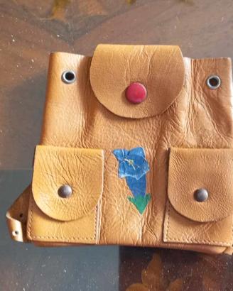 portamonete cuoio vintage + cintura strass