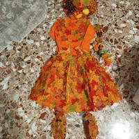 Vestito di carnevale artigianale tema autunno