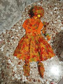 Vestito di carnevale artigianale tema autunno