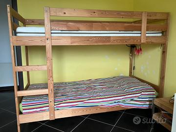 Letto a castello IKEA MYDAL  + materassi