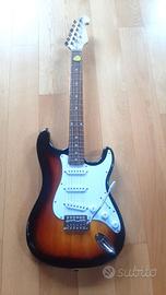 Chitarra tipo Fender Stratocaster + custodia+cavo