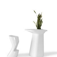 Tavolo alto da esterno Moma bianco, Vondom.