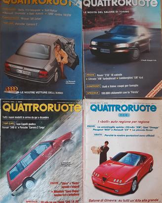 Riviste quattroruote anni 80',90',2001